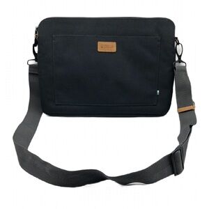Villa Sirius Open Zipper Pocket Black Laptop‎ Bag with Adjustable Strap a’